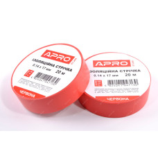 Ізоляційна стрічка APRO ET-20R 0.14х17 мм 20 м червона