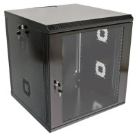 Шафа акрилове скло 19"12U 600x500x640 чорна