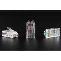Роз'єм конектор TCOM RJ-45 8P8C Cat.5E наскрізні отвори