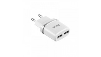 Адаптер мережевий Hoco C12 5V/2.4A Smart DUAL USB Micro cable 2 порти