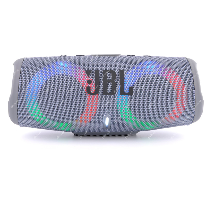 Колонка портативна JBL CHARGE 5 Bluetooth з підсвічуванням сіра copy