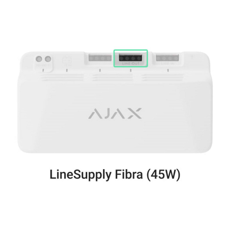 Модуль для дополнительного питания устройств Ajax LineSupply 45W Fibra white
