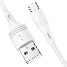 Кабель BOROFONE BX43 USB 2.0 TYPE-C PVC PVC connectors 3A 1 метр white