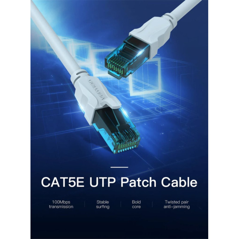 Патч-корд UTP Cat5e Vention VAP-A10-S150 1.5 м синій