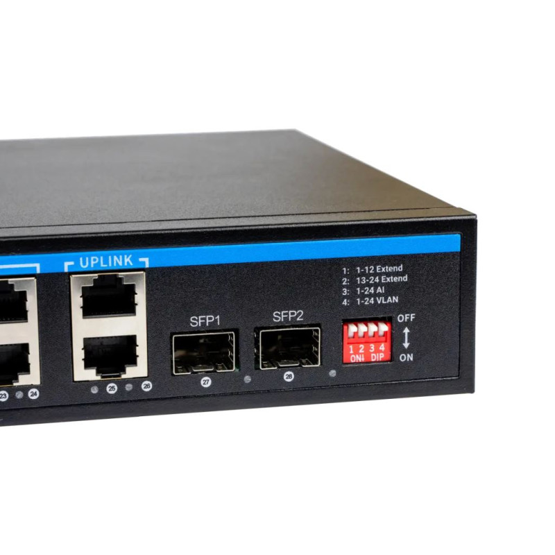 POE комутатор SEVEN P-73224G-2SFP
