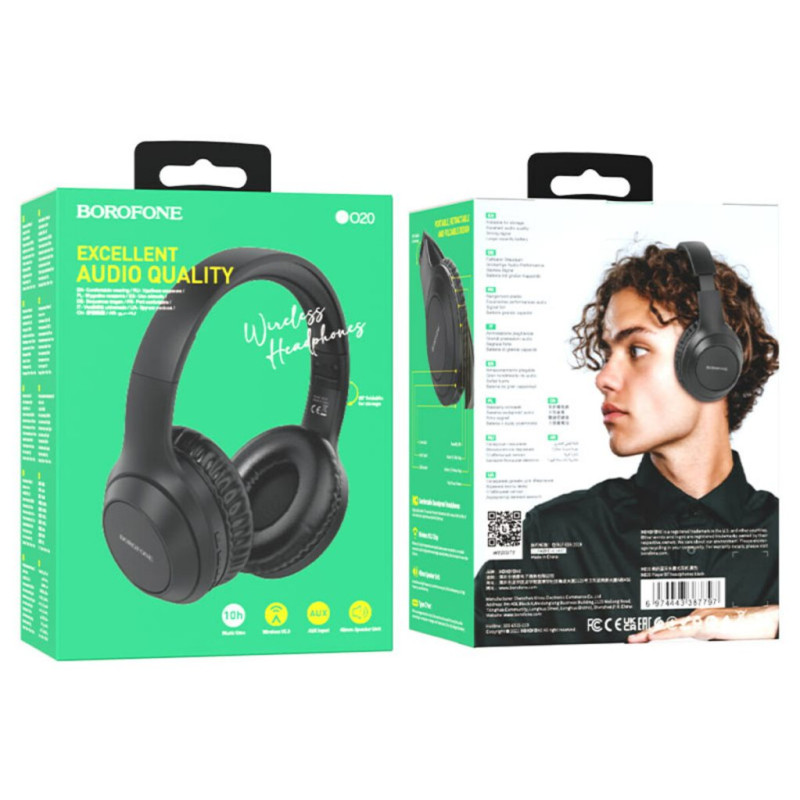 Наушники беспроводные BOROFONE BO20 Player Black