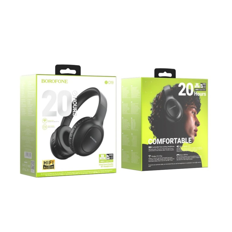 Наушники беспроводные BOROFONE BO19 Musique Black
