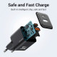 Адаптер мережевий Usams US-CC189 PD30W+QC3.0 A+C Black