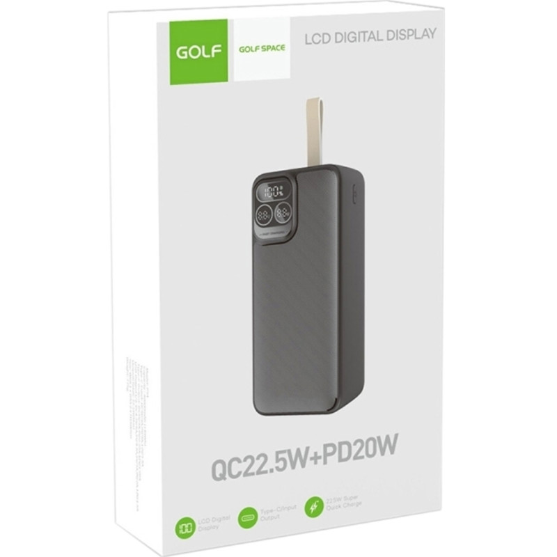 Power Bank GOLF P55 50000 mAh (PD20W+QC22.5W) Black