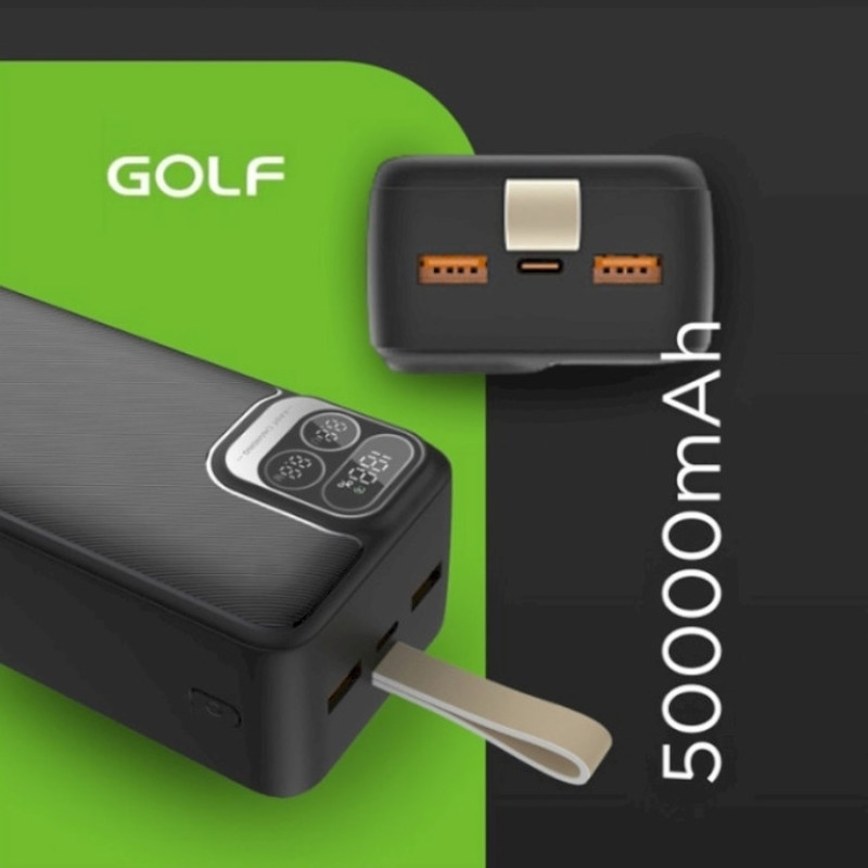 Power Bank GOLF P55 50000 mAh (PD20W+QC22.5W) Black