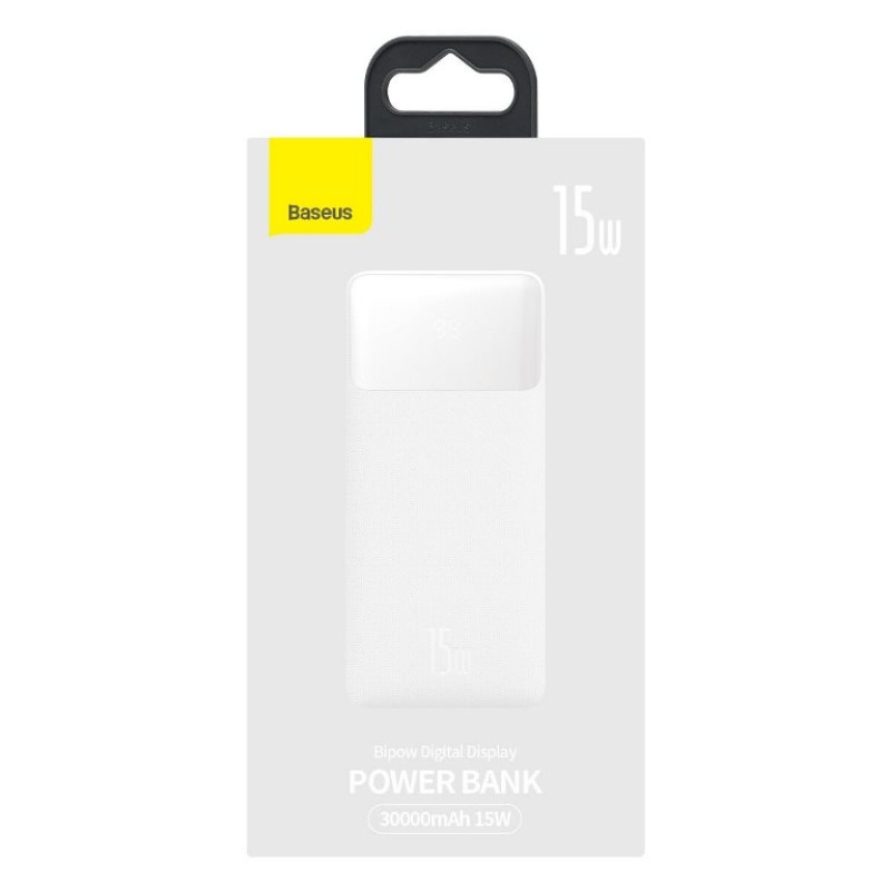 Power Bank Baseus Bipow Digital Display 30000mAh 15W White (PPDML-K02)