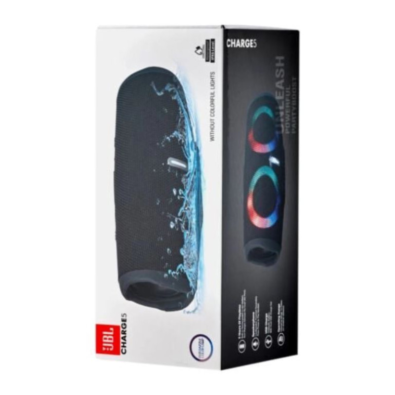 Колонка портативная JBL CHARGE 5 Bluetooth с подсветкой черная copy