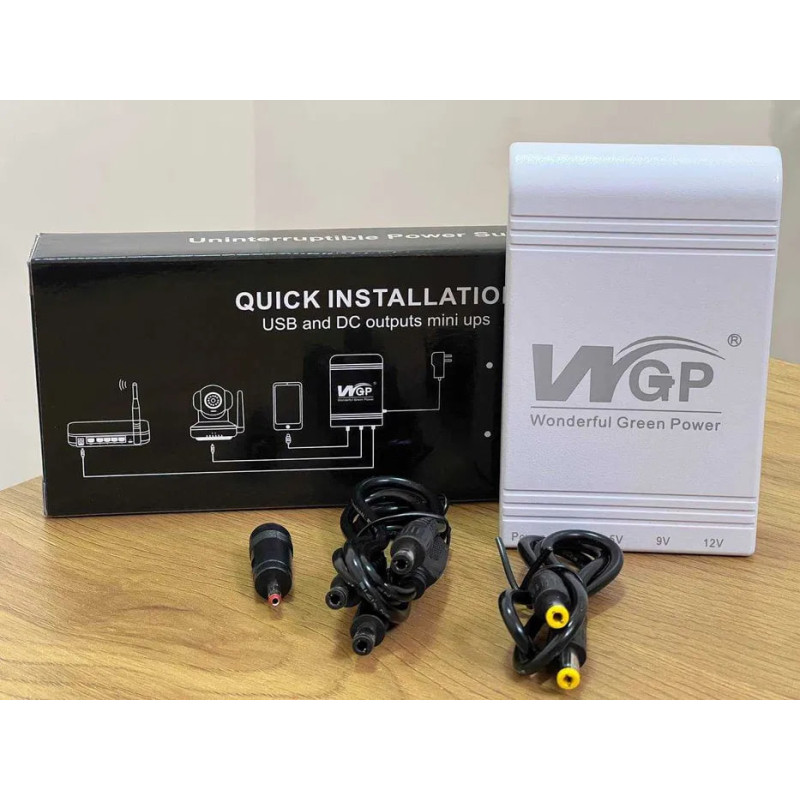 Power Bank WGP Mini UPS 5V/9V/12V 38.48WH 10400 mAh белый
