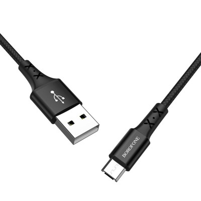 Кабель BOROFONE BX20 USB 2.0 to Micro USB TPE connectors 2A 1 метр black