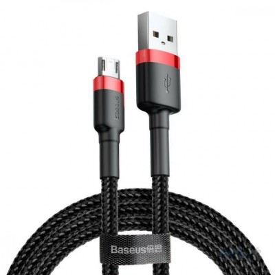 Кабель USB 2.0 до Micro USB Baseus Cafule Cable Red+Black 2.0 метра