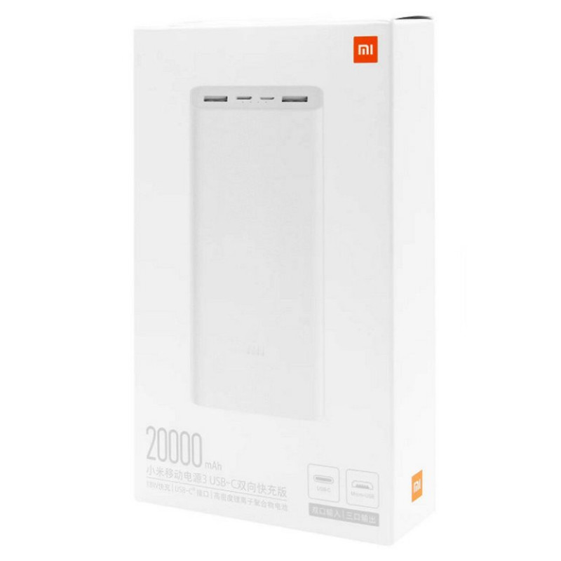 Power Bank Xiaomi Mi 3 18W 20000mAh (VXN4258CN) White
