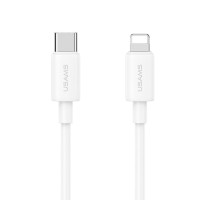 Кабель Usams SJ712 Type-C - Lightning 1 метр 30W white (SJ712USB02)