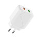 Адаптер сетевой WUW-C134  USB QC 3.0 +USB 2.1A White
