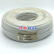 Кабель телефонний Vector 4x0.22 мідь 100 м білий