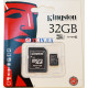 Карта пам'яті microSDHC UHS-I Kingston 32GB class 10 adapter SD (SDC10/32GB)