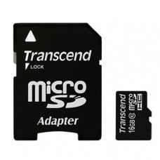 Карта пам'яті microSDHC Transcend 16GB class 10 adapter SD (TS16GUSDHC10)