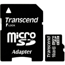 Карта пам'яті microSDHC UHS-I Transcend 16GB class 10 adapter SD (TS16GUSDU1)