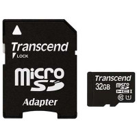 Карта памяти  microSDHC UHS-I Transcend 32GB class 10 adapter SD (TS32GUSDU1)