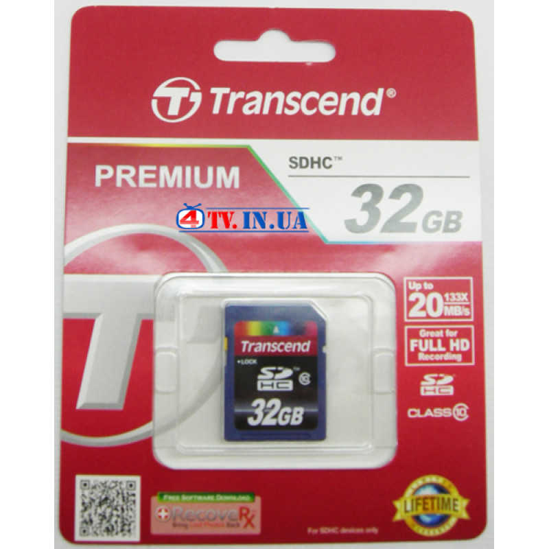 Карта пам'яті SDHC Transcend 32GB class 10 (TS32GSDHC10)