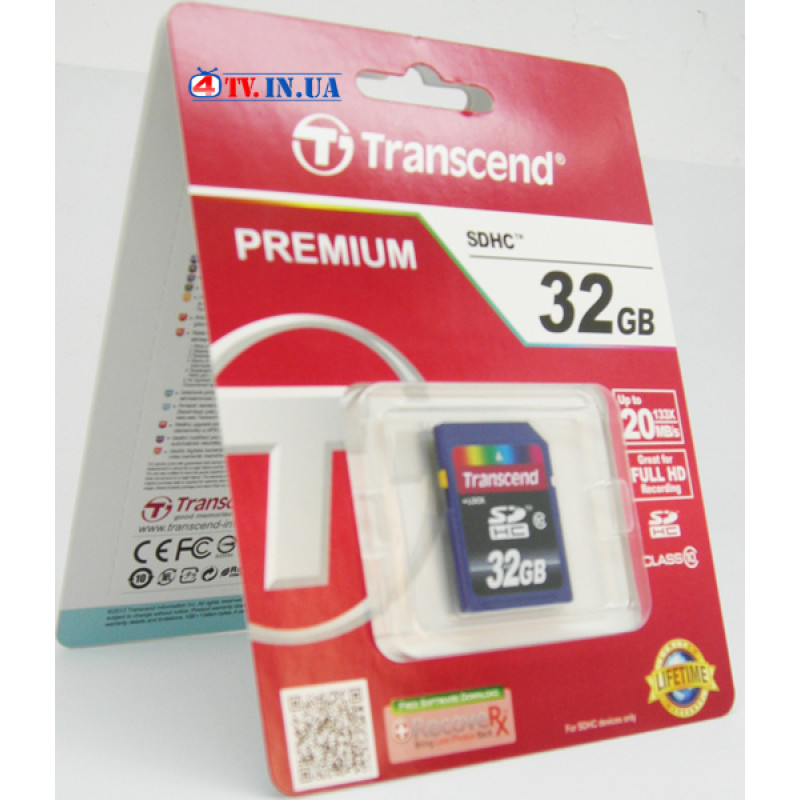Карта пам'яті SDHC Transcend 32GB class 10 (TS32GSDHC10)