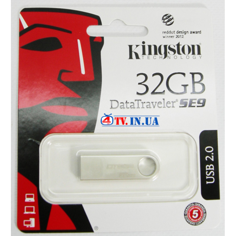 Накопитель Kingston 32GB DataTraveler SE9 Silver USB 2.0