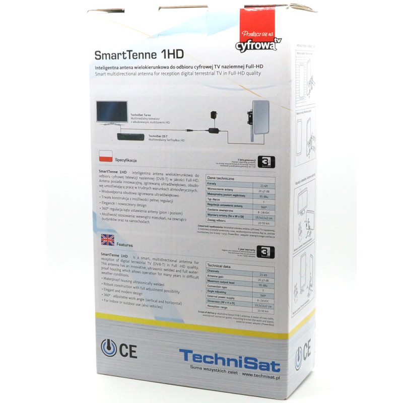 Т2 антенна TechniSat SmartTenne 1HD наружная активная 5V