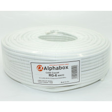 Кабель коаксіальний Alphabox RG-6 100 метрів 75 Ом