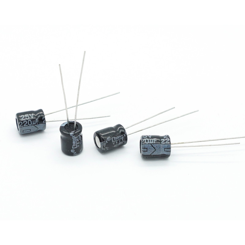 Конденсатор 220mF 25V 105C 6.3*7mm