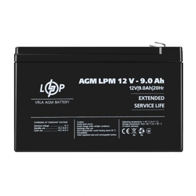 Батарея акумуляторна AGM LogicPower LPM 12V 9Ah