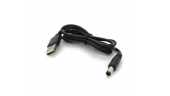 Кабель живлення 5V USB-DC (5.5/2.1) Black 0.7 метр 