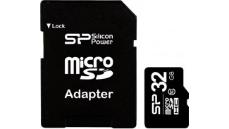 Карта пам'яті microSDHC Silicon Power 32GB Class 10+ SD адаптер
