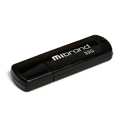 Накопичувач Mibrand Grizzly 32Gb Black USB 2.0 (MI2.0/GR32P3B)