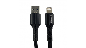 Кабель USB 2.0 Lighting Mibrand MI-32 Nylon Black 2 метра