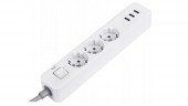 Фільтр мережевий Xiaomi Mi Power Strip 3 розетки EU 3 usb 1.8 метра білий