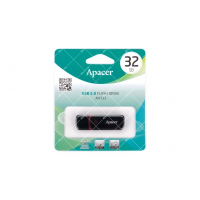 Накопичувач Apacer 32GB AH333 USB 2.0 Black (AP32GAH333B-1)