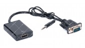 Адаптер (перехідник) з VGA на HDMI з підтримкою Audio