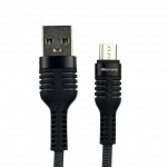 Кабель USB 2.0 до Micro USB Mibrand MI-13 Feng World Charging Line чорний/сірий 1.0 метр